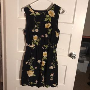 Bycorpus navy blue mini floral dress